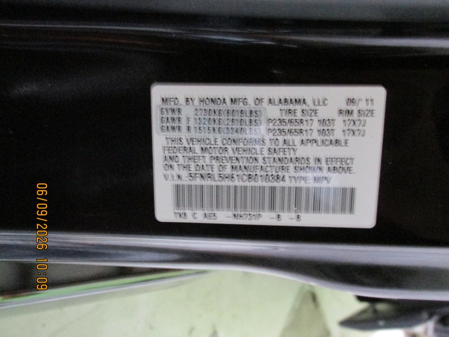 2012 Honda Odyssey EX-L - Photo 10
