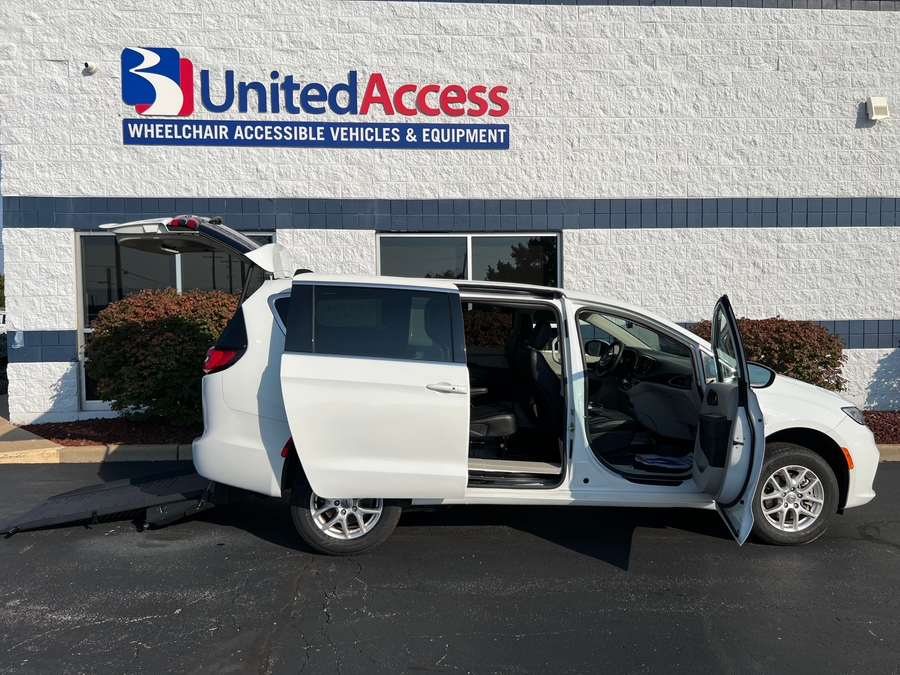 Used 2023 Chrysler Pacifica Touring L - BraunAbility Commercial Rear Entry Fold Out Manual Ramp