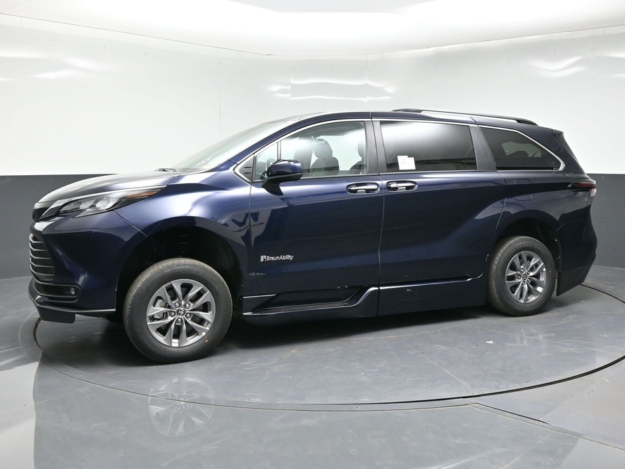 Blue Toyota Sienna with Side Entry Automatic Fold Out ramp