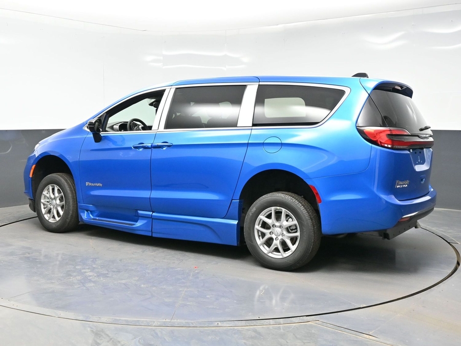 Blue Chrysler Pacifica with Side Entry Automatic Fold Out ramp