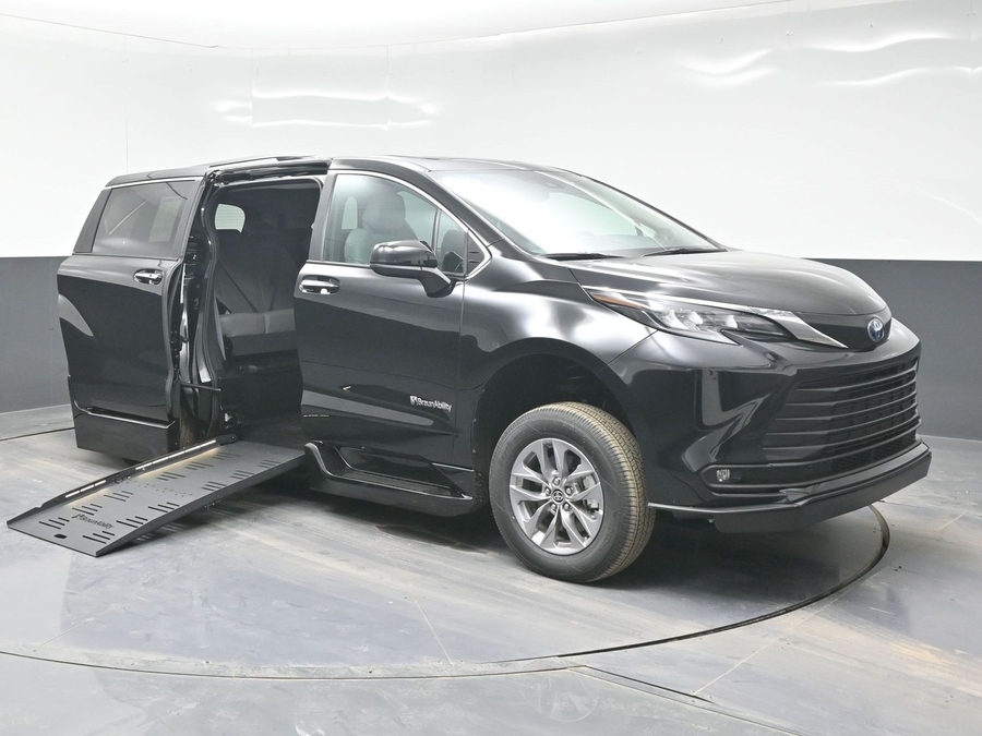 Black Toyota Sienna with Side Entry Automatic Fold Out ramp