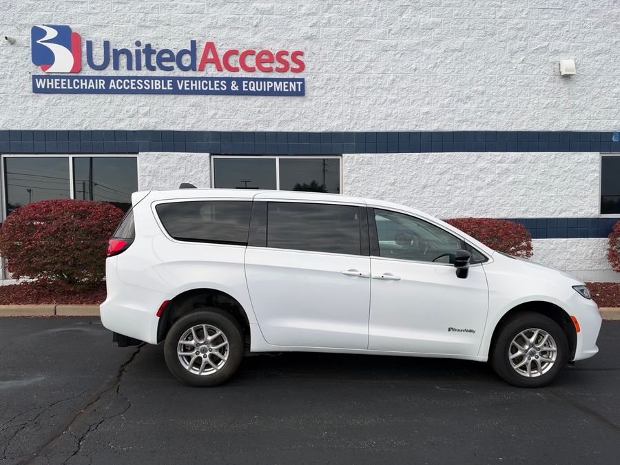 Used 2024 Chrysler Pacifica Touring L - BraunAbility Commercial Rear Entry Fold Out Manual Ramp