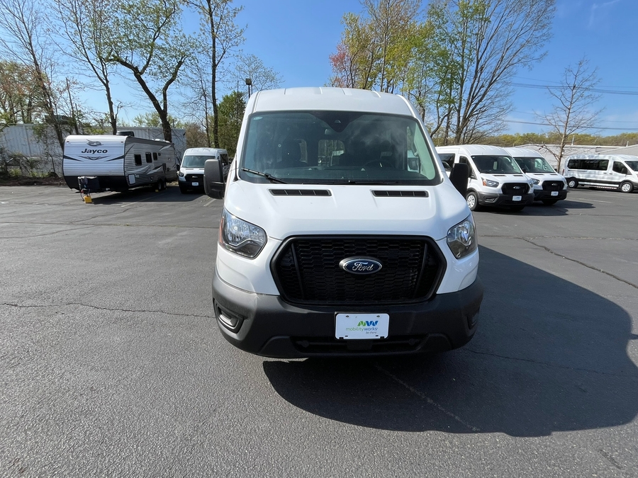 White Ford T350 with Side Entry Automatic Fold Out ramp