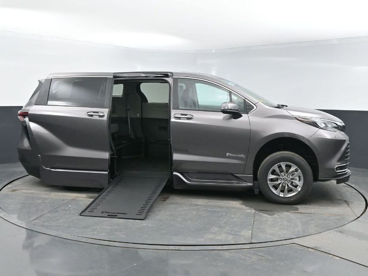 Grey Toyota Sienna with Side Entry Automatic In Floor ramp