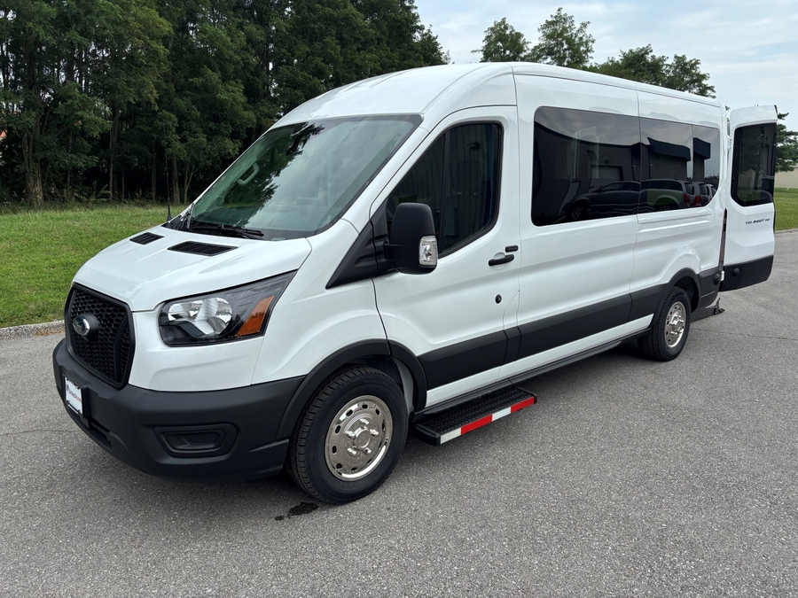 New 2025 Ford Transit 350 XL - Master's Transportation Commercial Rear Entry Lift Automatic Ramp