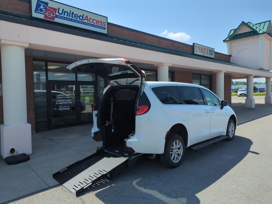 Used 2024 Chrysler Pacifica Touring - FR Conversions Commercial Rear Entry Fold Out Manual Ramp