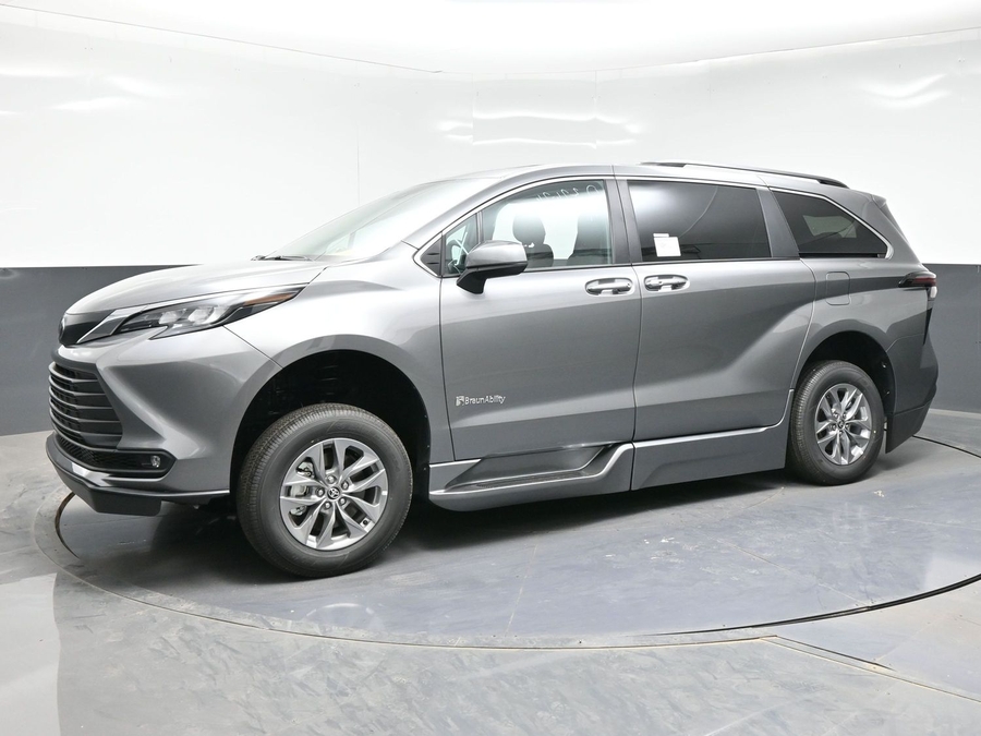 Grey Toyota Sienna with Side Entry Automatic In Floor ramp