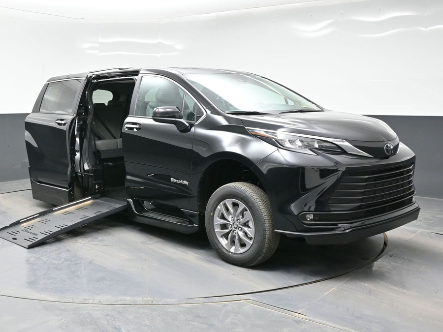 Black Toyota Sienna with Side Entry Automatic Fold Out ramp