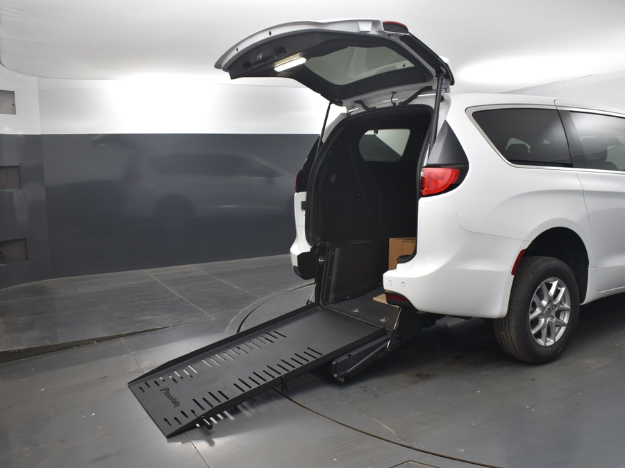 Used 2023 Chrysler Voyager LX - BraunAbility Commercial Rear Entry Fold Out Manual Ramp