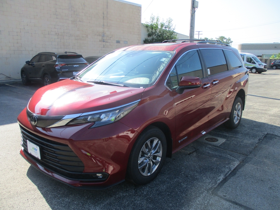Red Toyota Sienna with Rear Entry Manual Fold Out ramp