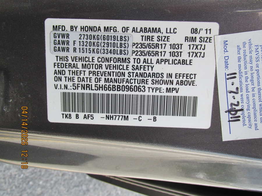 2011 Honda Odyssey EX-L