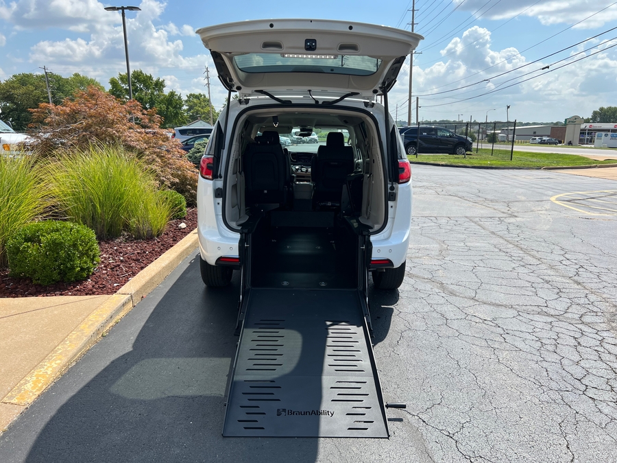 Used 2023 Chrysler Pacifica Touring L - BraunAbility Commercial Rear Entry Fold Out Manual Ramp