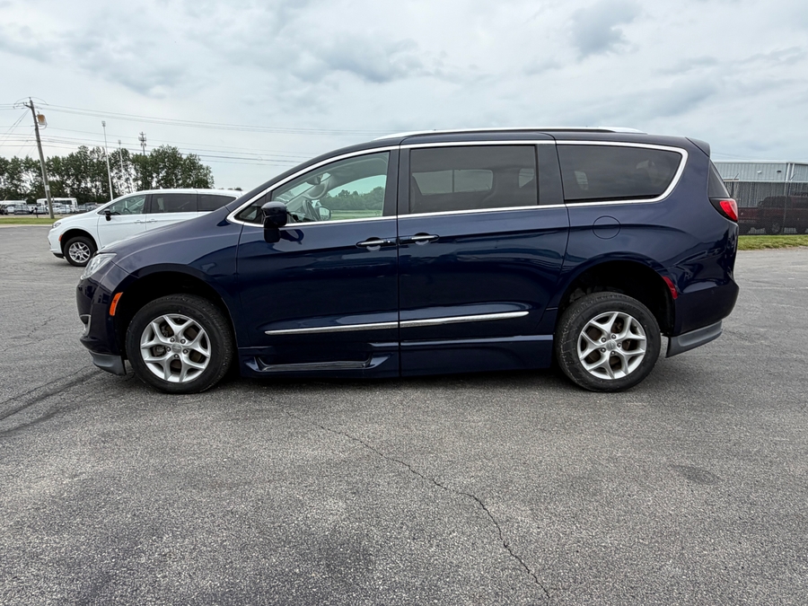 Blue Chrysler Pacifica with Side Entry Automatic In Floor ramp