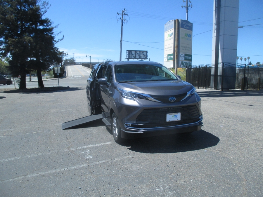 Grey Toyota Sienna with Side Entry Automatic In Floor ramp