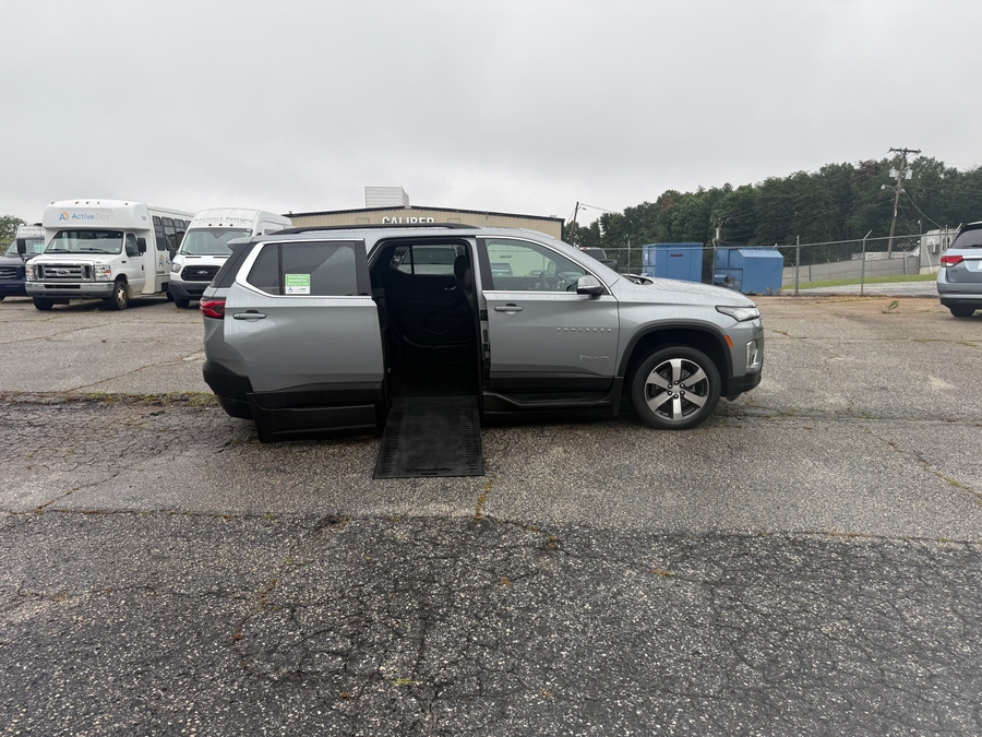 Grey Chevrolet Traverse with Side Entry Automatic In Floor ramp