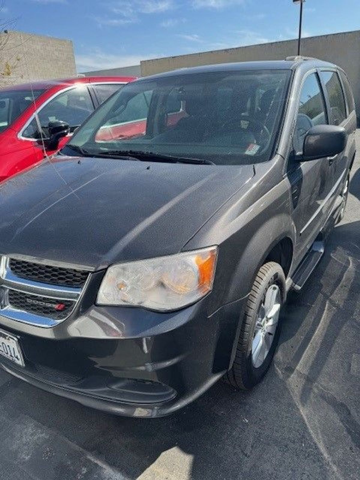 Grey Dodge Grand Caravan with Side Entry Manual In Floor ramp