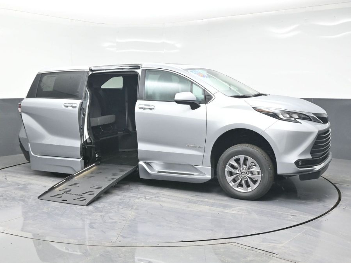 Silver Toyota Sienna with Side Entry Automatic Fold Out ramp