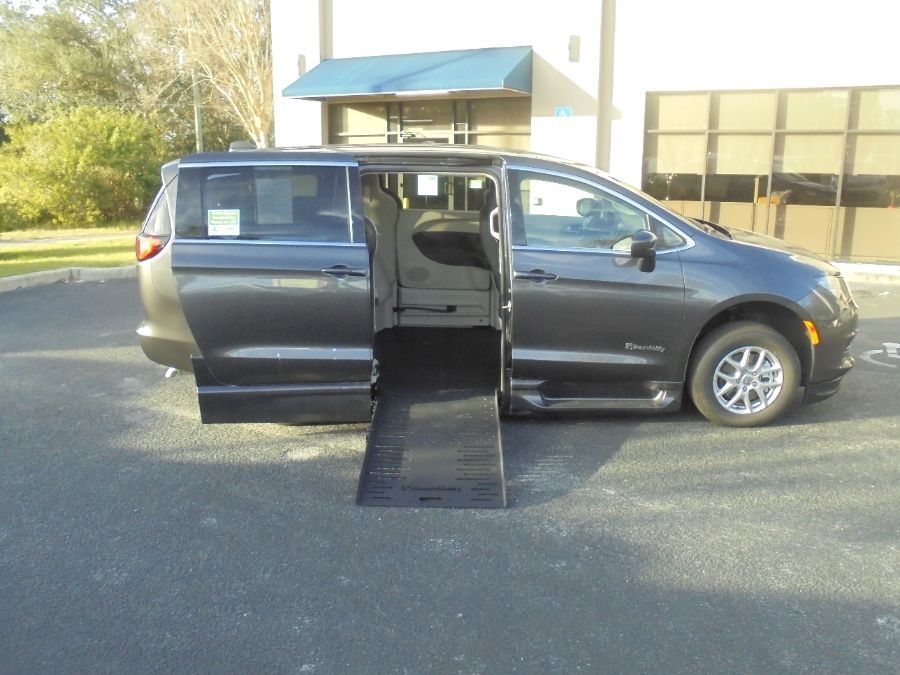Grey Chrysler Voyager with Side Entry Automatic Fold Out ramp