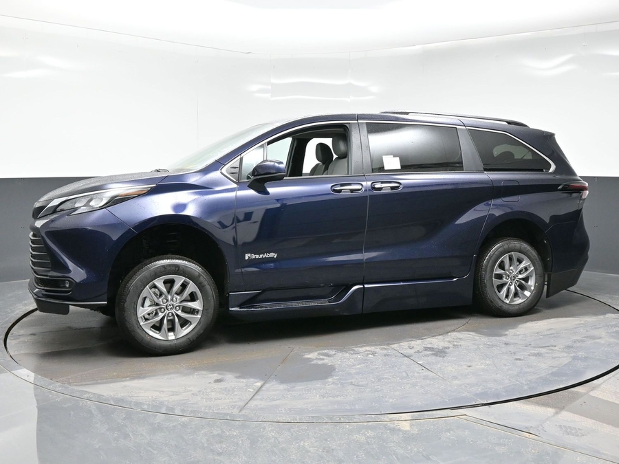 Blue Toyota Sienna with Side Entry Automatic Fold Out ramp