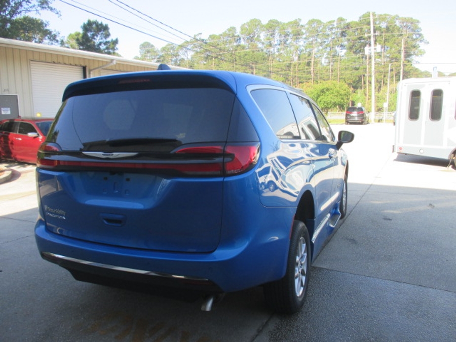 Blue Chrysler Pacifica with Side Entry Automatic Fold Out ramp