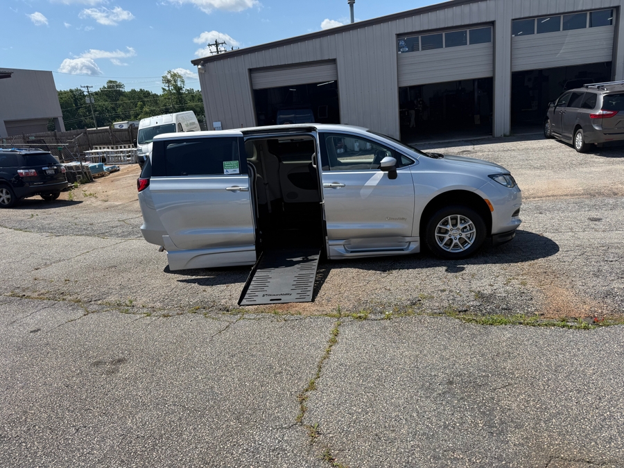 Silver Chrysler Voyager with Side Entry Automatic Fold Out ramp
