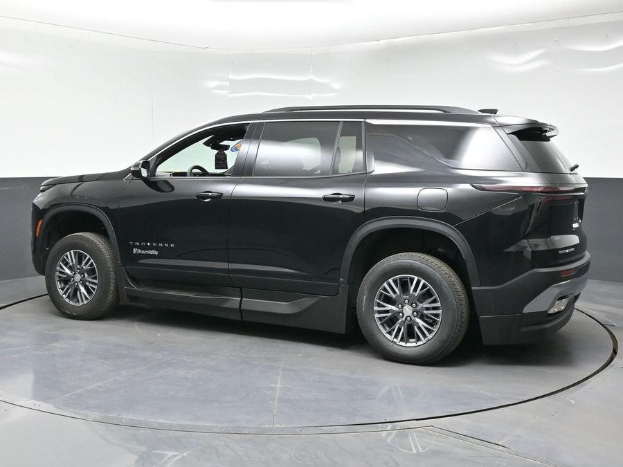 Black Chevrolet Traverse with Side Entry Automatic In Floor ramp