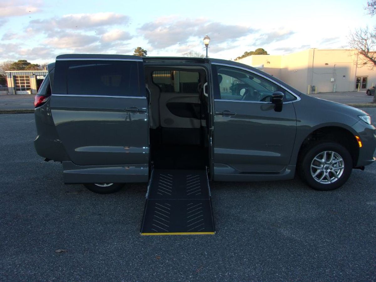 Grey Chrysler Pacifica with Side Entry Automatic Fold Out ramp