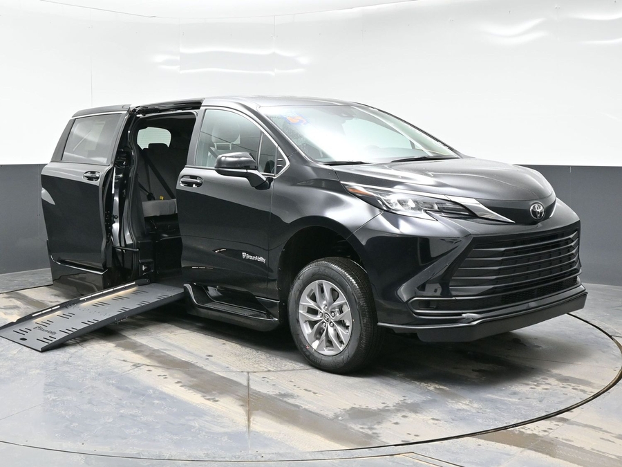 Black Toyota Sienna with Side Entry Automatic Fold Out ramp
