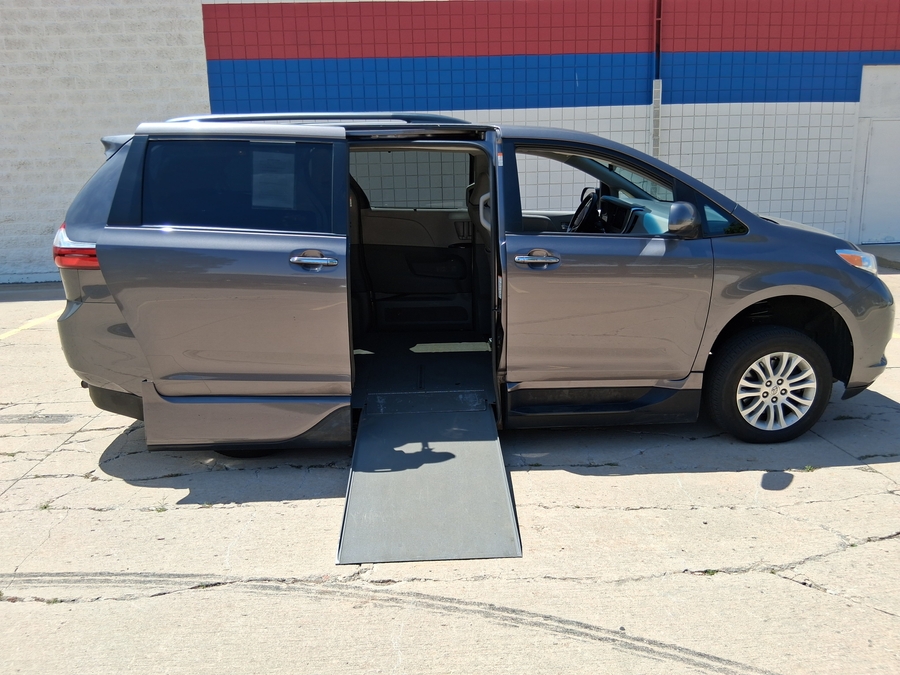 Silver Toyota Sienna with Side Entry Automatic In Floor ramp