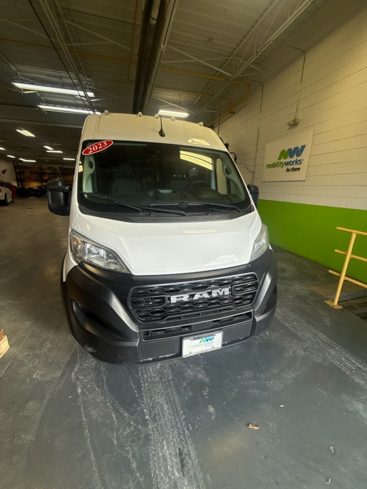 White Ram ProMaster with Rear Entry Automatic Fold Out ramp