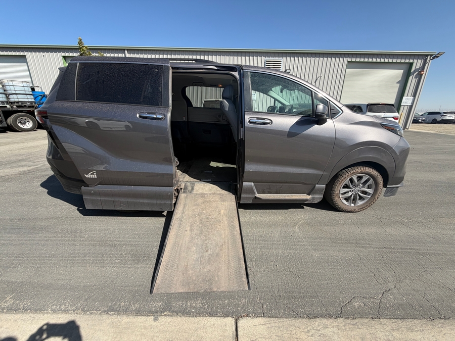 Grey Toyota Sienna with Side Entry Automatic In Floor ramp