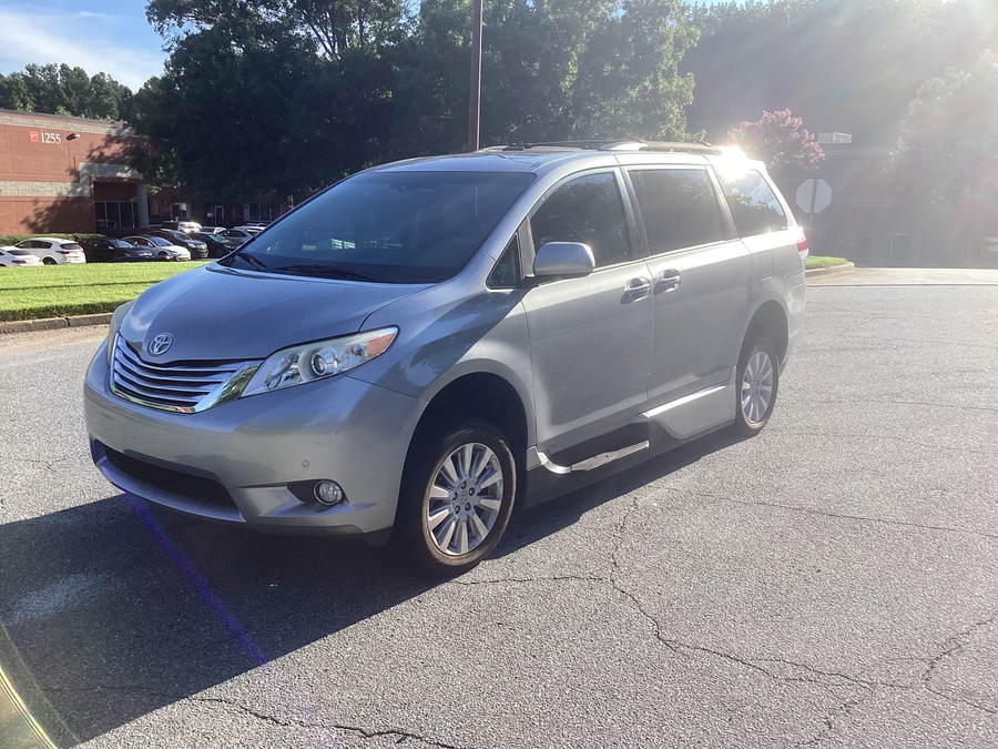 Silver Toyota Sienna with Side Entry Automatic In Floor ramp