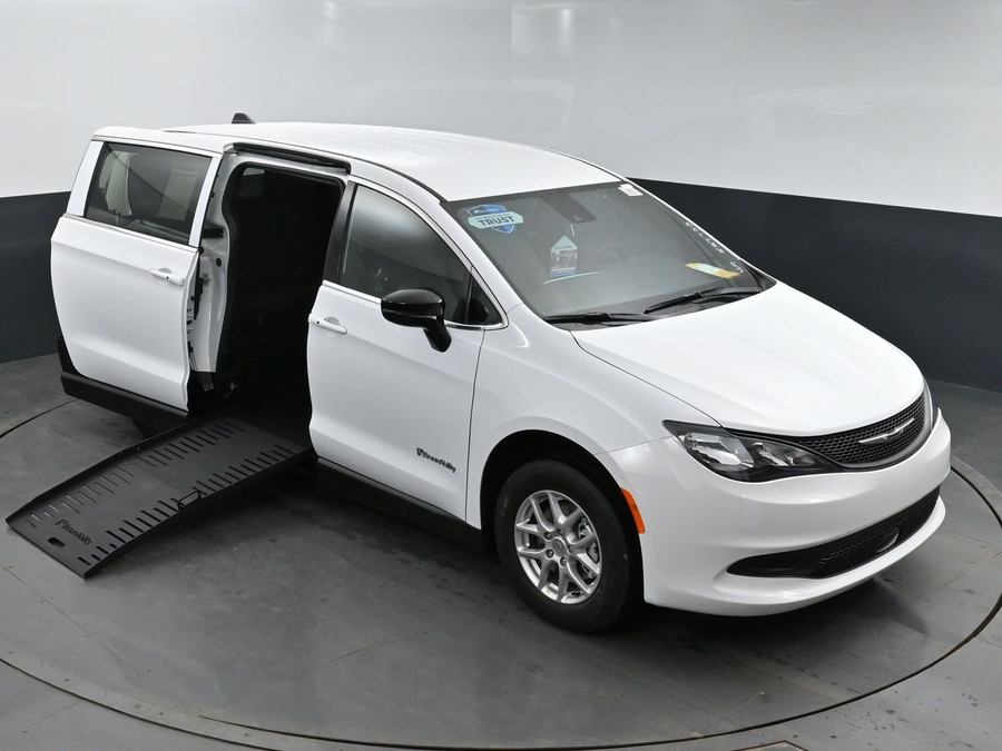 Used 2024 Chrysler Voyager LX - BraunAbility Commercial Side Entry Entry Fold Out Manual Ramp