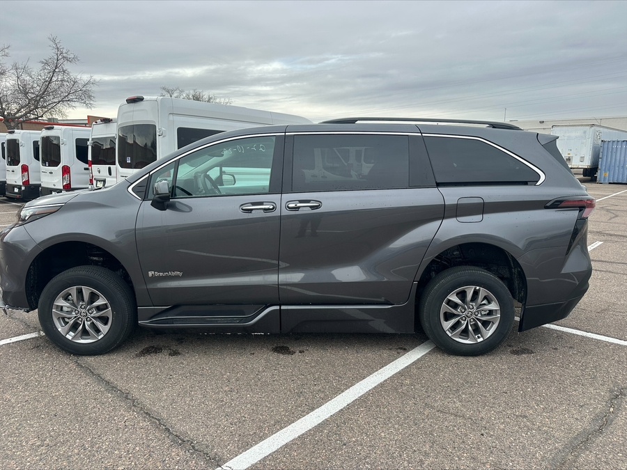 Grey Toyota Sienna with Side Entry Automatic Fold Out ramp