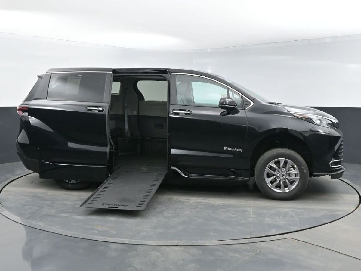 Black Toyota Sienna with Side Entry Automatic In Floor ramp