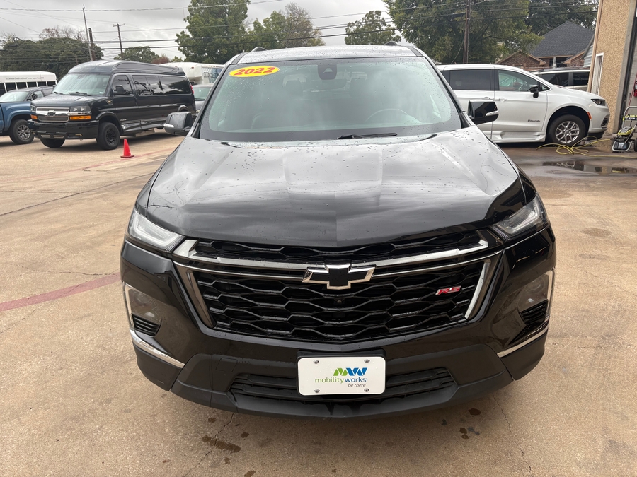 Black Chevrolet Traverse with Side Entry Automatic In Floor ramp