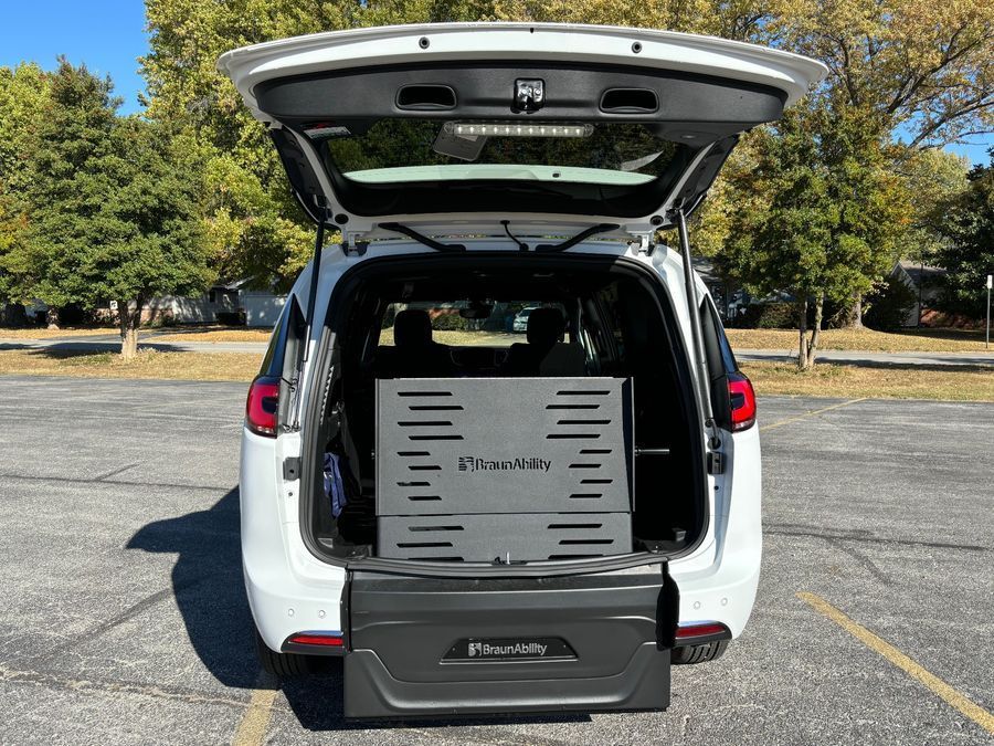 New 2025 Chrysler Voyager LX - BraunAbility Commercial Rear Entry Entry Fold Out Manual Ramp