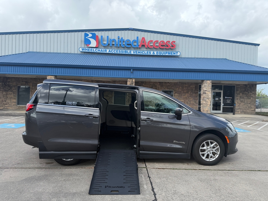 Used 2023 Chrysler Voyager LX - BraunAbility Side Entry Fold Out Manual Ramp
