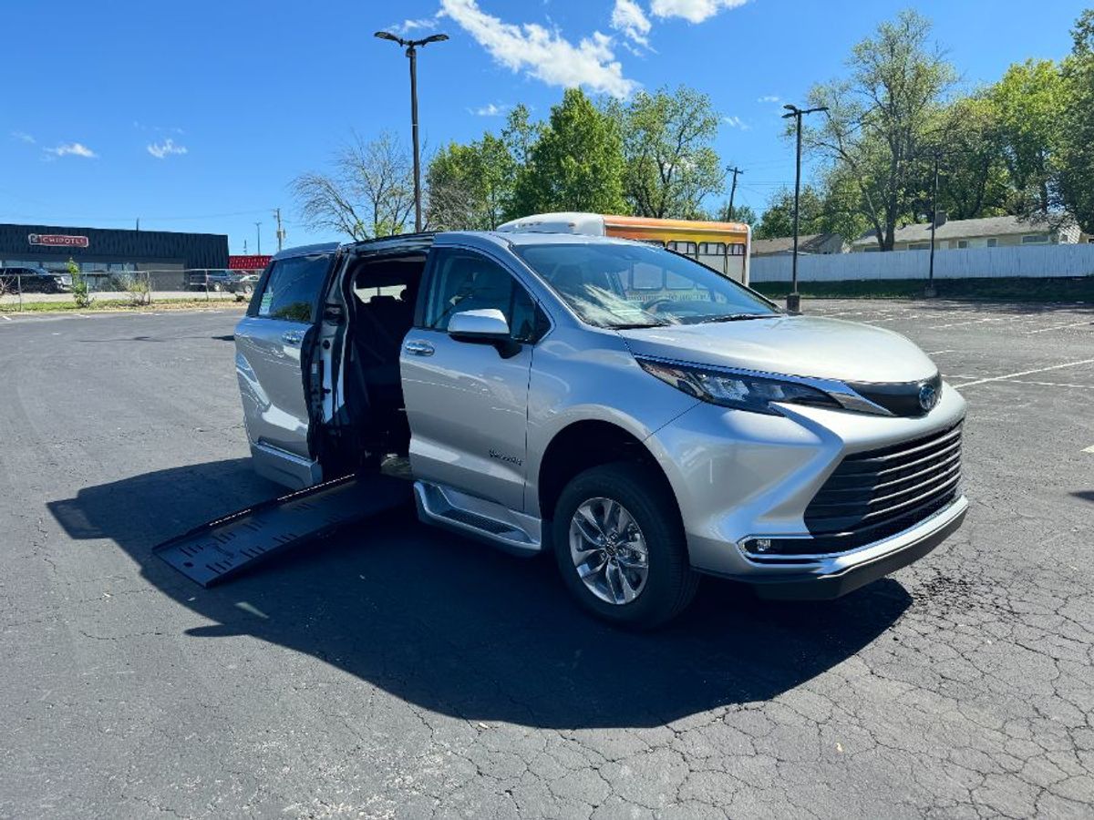 Silver Toyota Sienna with Side Entry Automatic Fold Out ramp