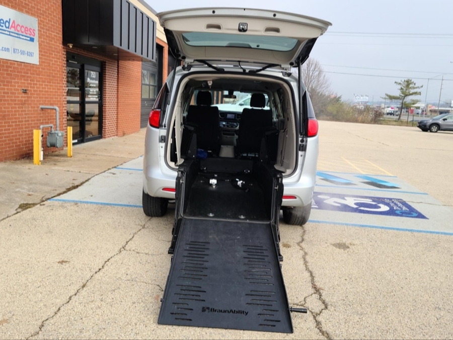 Used 2022 Chrysler Voyager LX - BraunAbility Rear Entry Entry Fold Out Manual Ramp