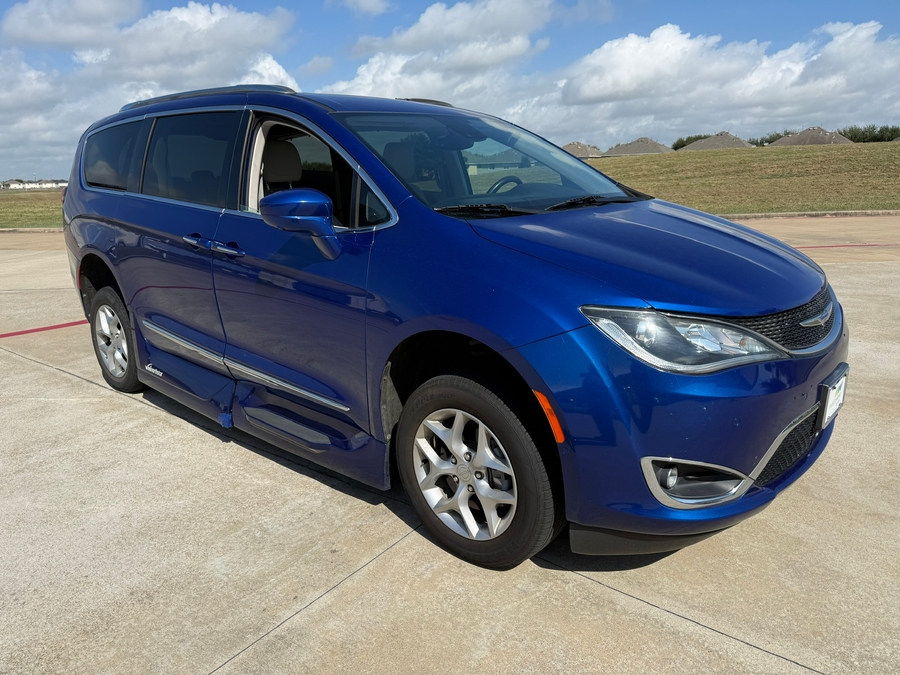 Blue Chrysler Pacifica with Side Entry Automatic In Floor ramp