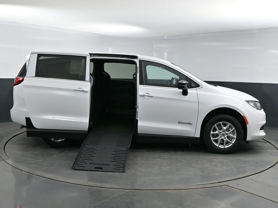 Used 2024 Chrysler Voyager LX - BraunAbility Commercial Side Entry Entry Fold Out Manual Ramp