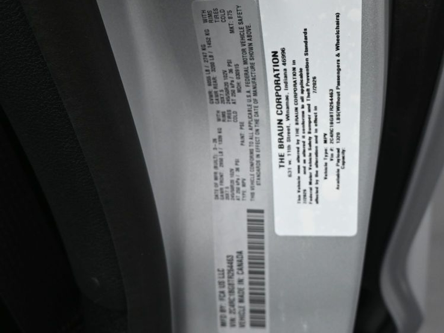 New 2026 Chrysler Pacifica Select Sport - BraunAbility Side Entry Fold Out Automatic Ramp