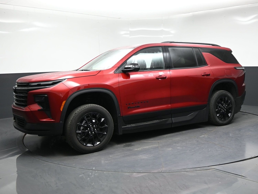 Red Chevrolet Traverse with Side Entry Automatic In Floor ramp