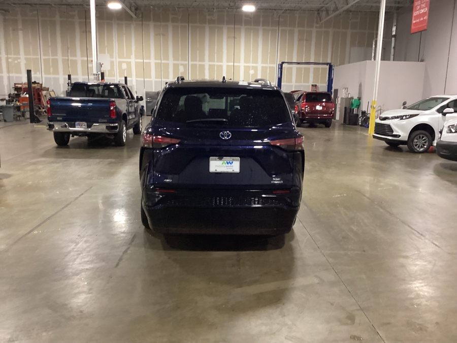 Blue Toyota Sienna with Side Entry Automatic In Floor ramp