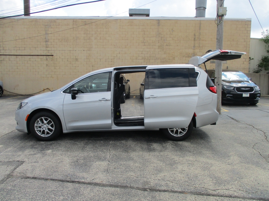 Silver Chrysler Voyager with Side Entry Automatic Fold Out ramp