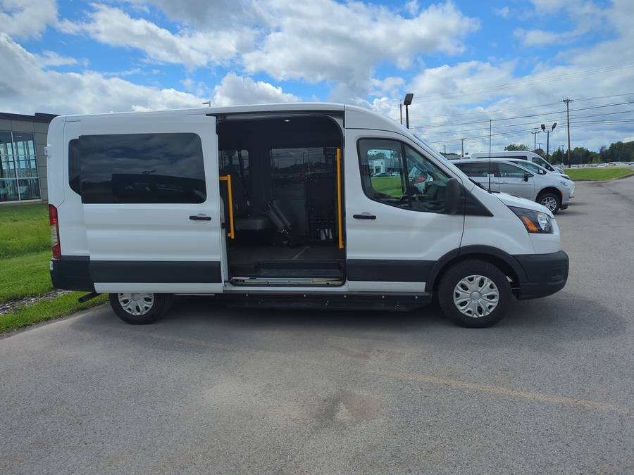Used 2023 Ford Transit 150 2WD, MID ROOF, 148WB, REAR CENTURY LIFT, FP 204 - SUNSET VANS Rear Entry Lift Automatic Ramp