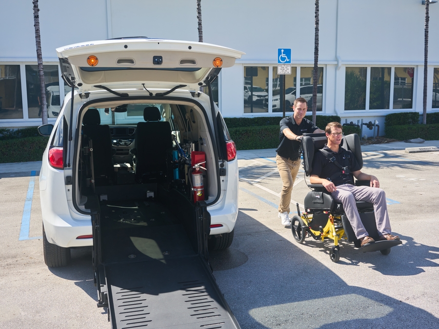 New 2025 Chrysler Voyager LX - BraunAbility Commercial Rear Entry Fold Out Manual Ramp