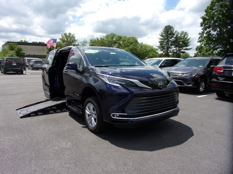 Blue Toyota Sienna with Side Entry Automatic Fold Out ramp