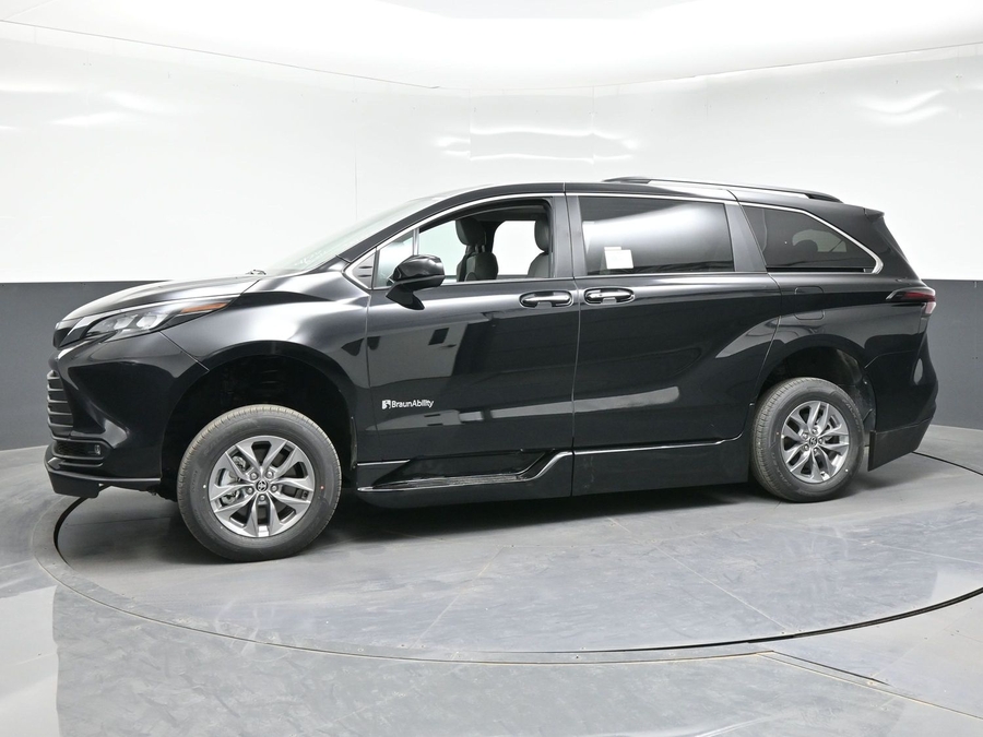 Black Toyota Sienna with Side Entry Automatic In Floor ramp